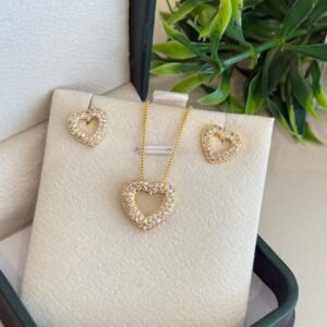 Conjunto folheado a ouro 18k