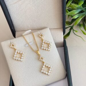 Conjunto folheado a ouro 18k