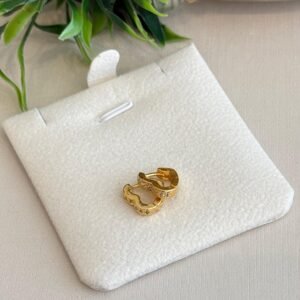 Argola coração folheada a ouro 18k