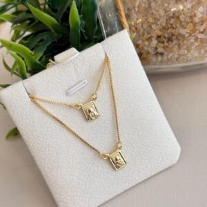 Escapulário folheado a ouro 18k